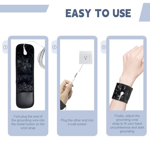 LOYDBDT Grounding Wrist Strap,Patterned Grounding Wristband,Unique Air Holes and Conductive Silver