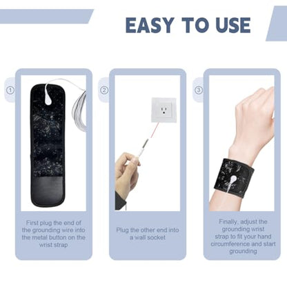 LOYDBDT Grounding Wrist Strap,Patterned Grounding Wristband,Unique Air Holes and Conductive Silver