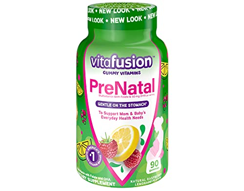 Vitafusion Prenatal Dha & Folic Acid Gummy Vitamins 90 Count (2 pack)