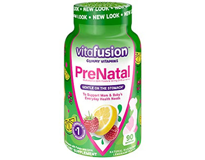 Vitafusion Prenatal Dha & Folic Acid Gummy Vitamins 90 Count (2 pack)