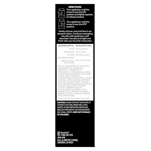 Olay Regenerist Neck and Face Roller – Firming Neck Cream & Anti-Aging Moisturizer with Hexa-Repair Complex and NAD+ (1.7 oz)