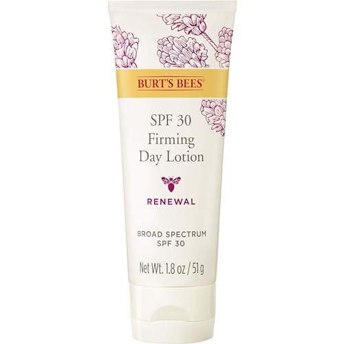 Burt's Bees Renewal SPF 30 Firming Day Face Lotion (1.8 oz) - Natural Retinol Alternative (Bakuchiol) Sunscreen