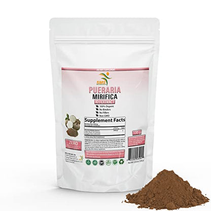 Pueraria Mirifica Natural Organic Herbal Kwao Krua Kao 10:1 Extract 100g Powder, Promotes Women's