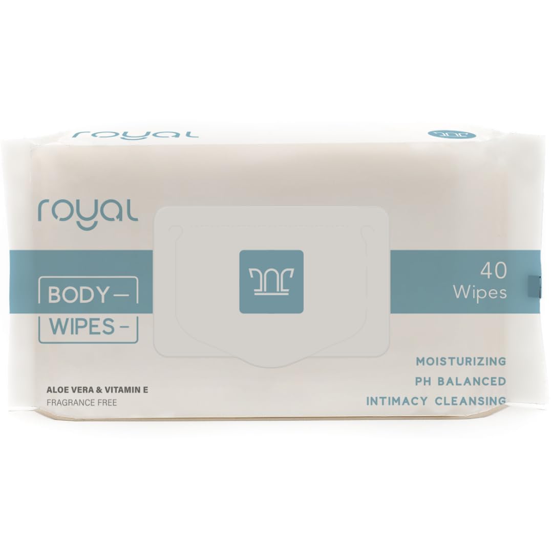 Royal Intimate Cleansing Feminine Wipes for Vaginal Hygiene, Personal Cleansing, Period Care
