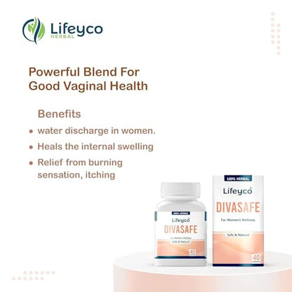 Divasafe Capsules for Abnormal Vaginal Discharge, 100% Natural Formulation Manufactured