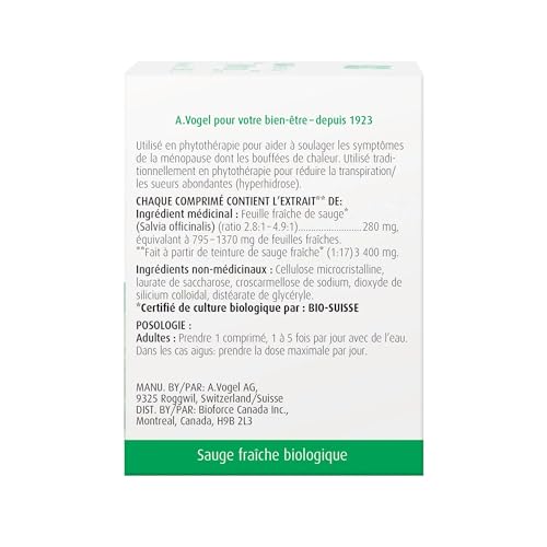 Menopause Feminine (30Tablets) Vogel Sage 1000mg Hot Flashes Vogel- Hot Flashes Brand: Vogel