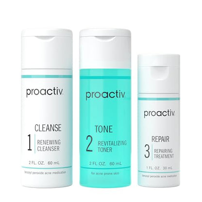 Proactiv 3 Step Acne Treatment - Benzoyl Peroxide Face Wash, Repairing Acne Spot 