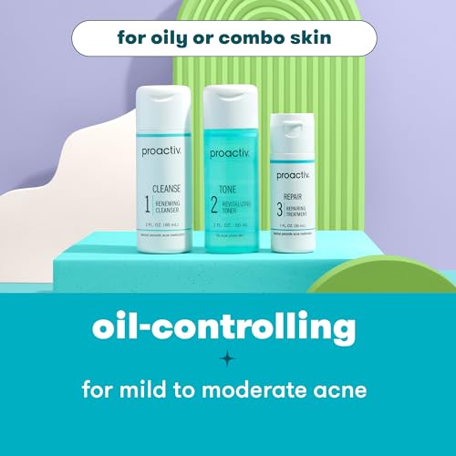 Proactiv 3 Step Acne Treatment - Benzoyl Peroxide Face Wash, Repairing Acne Spot