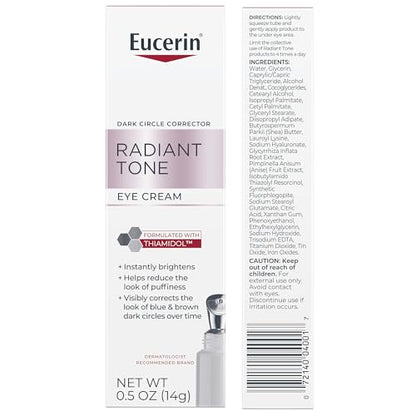 Eucerin Radiant Tone Dark Circle Corrector Eye Cream - 15ml - Brightening Formula with Thiamidol & Hyaluronic Acid