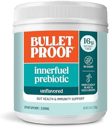 Bulletproof Duo Kit - Collagen Peptides Protein Powder for Skin, Bones and Joints - 18g Protein, 17.6 Oz & InnerFuel Prebiotic Fiber Powder for Gut, Gas Relief, Digestive Health and Immune Support