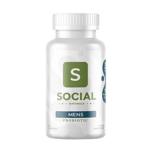supplement products​Social Naturals Men’s Probiotic | 20 Billion CFU | Prebiotic + Postbiotic Blend | Gut, Colon & Immune Support | Vegan | Shelf-Stable | 30 Capsules - JerryCherryUSA