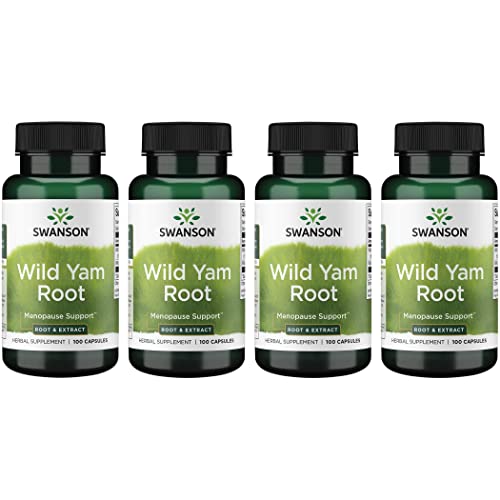 Swanson Wild Yam Root 405 Milligrams 100 Capsules (4 Pack)