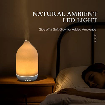 ZEIGGA LAB Essential Oil Diffusers, Aromatherapy Diffuser for Essential Oils, 100ml Ceramic Oil Diffusers