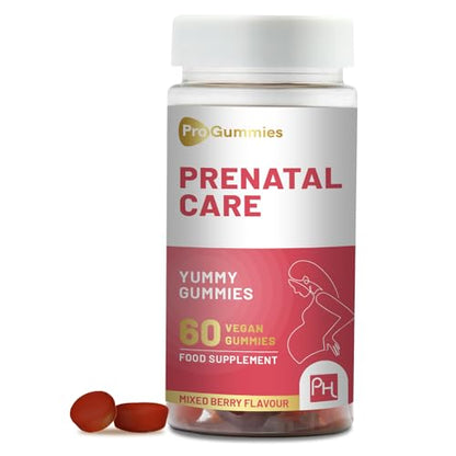 Prenatal Care Gummies | 60 Vegan Pro Gummies | Yummy Gummies with Essential Prenatal Vitamins
