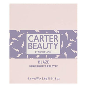 Carter Beauty By Marissa Carter Mini Highlighter Palette | Long Lasting Makeup | Shimmer & Matte Shades (Blaze) Carter BeautyBuy Supplements Australia
