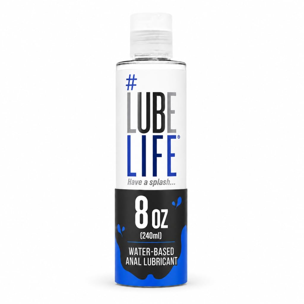 LUBELIFE Water Based Anal Lube, Personal Lubricant Toy Safe, 8 fl oz