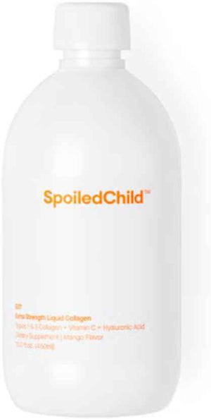 SpoiledChild Collagen Peptides + Vitamin C + Hyaluronic Acid Liquid Collagen Mango Flavor 400 ml (13.5 Fl oz)