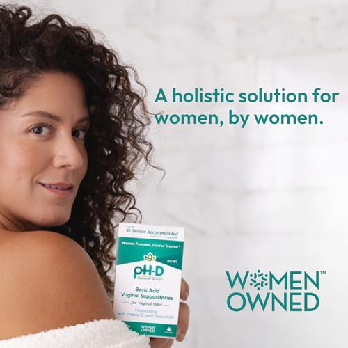 pH-D Feminine Health - Boric Acid Moisturizing Suppository - Woman Owned - for Vaginal Odor