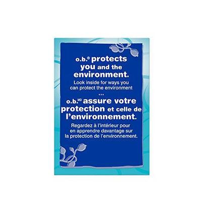o.b. Tampons Multipack | Non-Applicator Tampon, Unscented | Regular/Super/Super Plus Tampons, 40ct