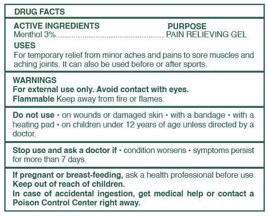 Ross D'Elen Green Menthol Gel - Large Size Single Pack ROSS D'ELENBuy Supplements Australia