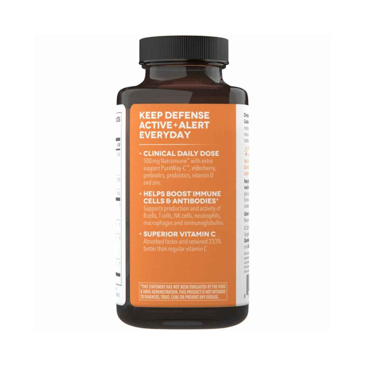 Clinical Immunity - Quick-Start - Immune System Support - Rapid Immunity Response - Boosts Antibodies, B + T + NK Cells, Neutrophils & Macrophagens - Black Elderberry & Pre + Probiotics - 60 Capsules