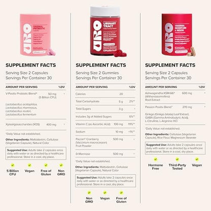 O Positiv URO Get Wetter Bundle - Vaginal Probiotic & Moisture + Mood