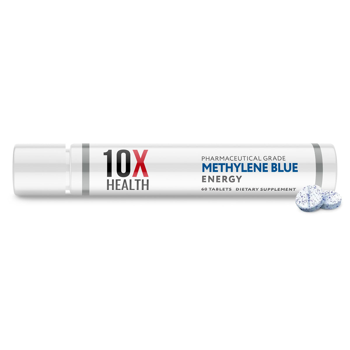 10X Health Methylene Blue Drops - 30ml Drops - Focus Support Supplement: With Black Pepper Extract, Energy Support, Vegan, Non-GMO, 30ml