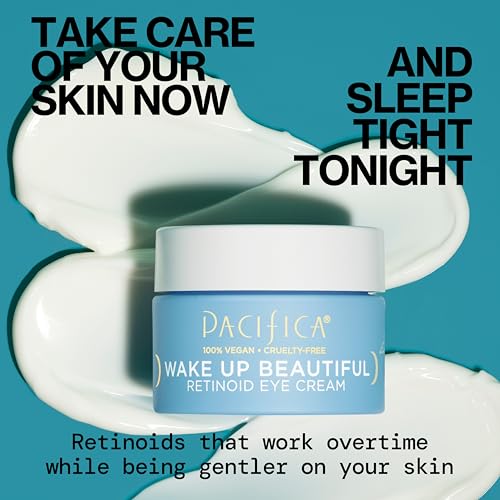 Pacifica Wake Up Beautiful Retinoid Eye Cream - Anti-Aging Night Treatment with Melatonin & Mushrooms for Dark Circles (0.5 fl. oz)
