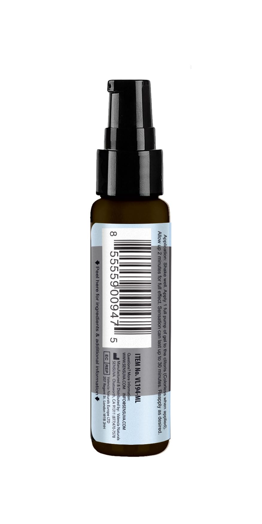 Sensuva On Ice Arousal Gel for Her- Cooling, Tingling, Buzzing, Stimulating Natural Sexual Enhancer 1 fl oz. (29ml) Bottle