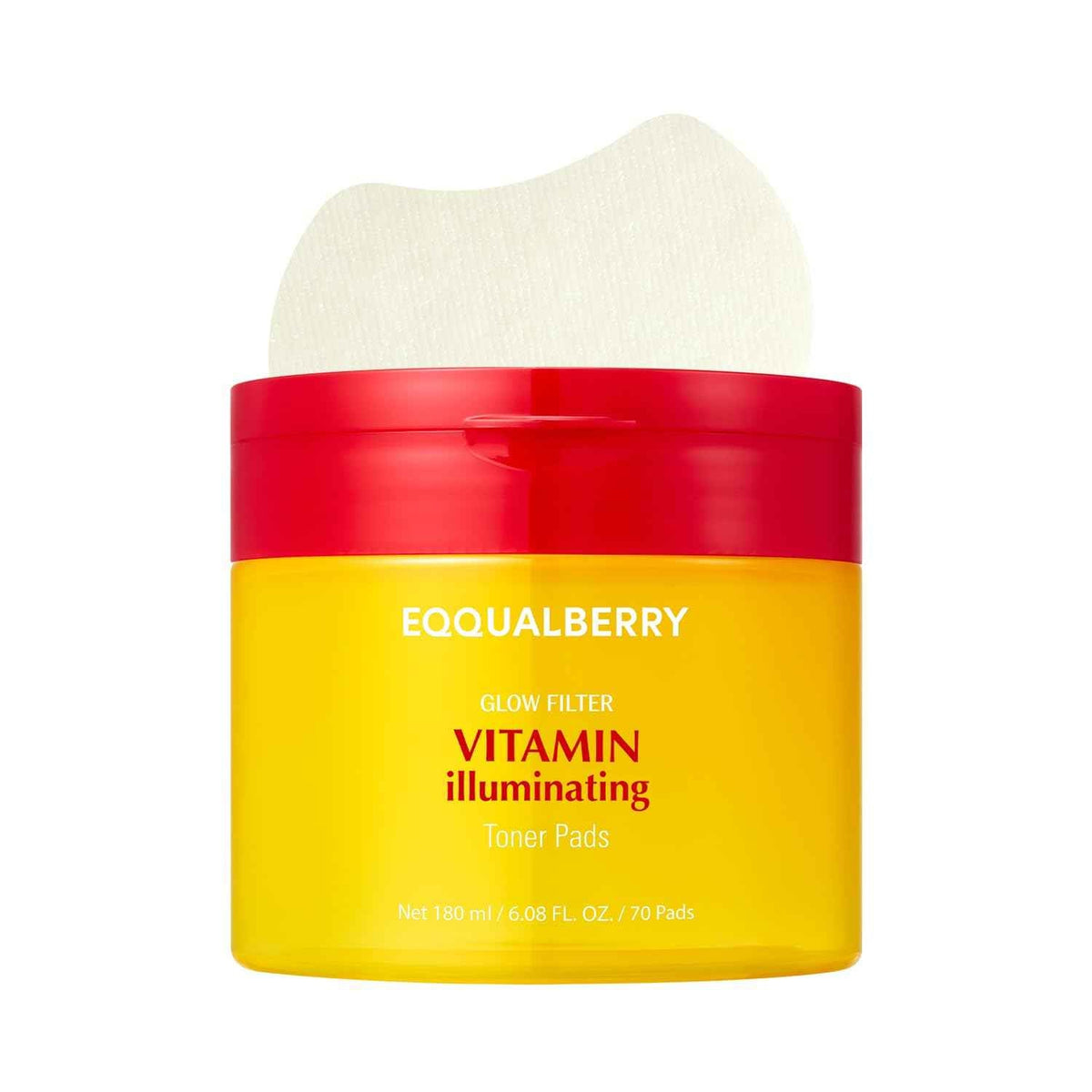 EQQUALBERRY Vitamin Illuminating Toner Pads | Niacinamide 2% + Brightening Vitamin C-Peptide | Hydrating Exfoliating Multi Pads & Dark Spot Remover