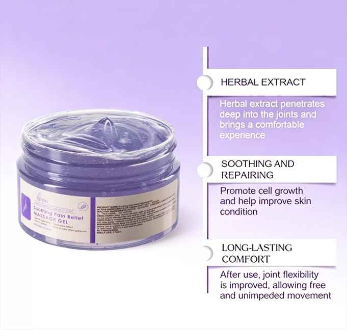 2 Tubes of Soothing Massage Gel, Suitable for Daily use - 3.53 oz. Provides Cooling Relief for Knees, Waist, Neck, Back, Shoulders, Hands, and feet. Contains Mugwort and Ginger extracts.