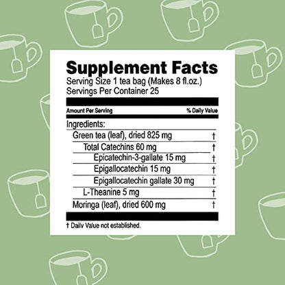 Hyleys Tea Moringa Oleifera with Lemon Flavor - 25 Tea Bags (Miracle Tree Tea)