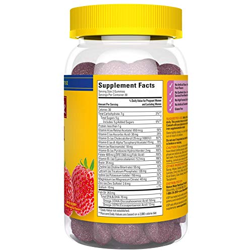 Nature Made Prenatal Gummies with DHA and Folic Acid, Prenatal Vitamin and Mineral Supplement