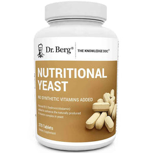 Dr. Berg Nutritionals Yeast Tablets - Natural B12 Added - All 8 B Vitamin Complex - Organic Vanilla Flavor - 270 Vegan Tablets Dietary Supplements