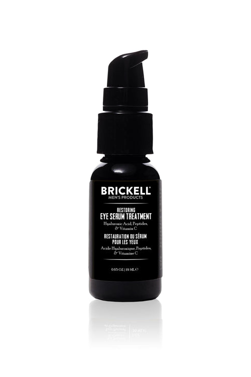 Brickell Men's Restoring Eye Serum (0.65 oz) - Natural & Organic Dark Circle Treatment for Men | Reduces Eye Bags & Firms Wrinkles