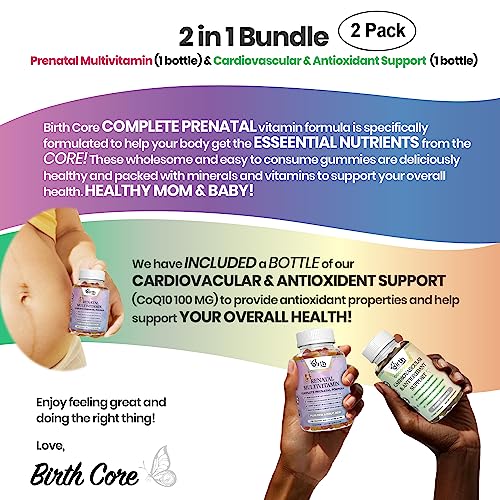 Prenatal Vitamins, Fetal Development, Folate, DHA, CoQ10, Daily Multivitamin Gummy, Folic Acid