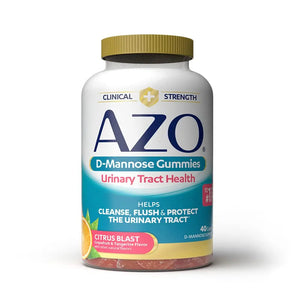 AZO D Mannose Urinary Tract Health Gummies, 40 Count, Clinical Strength 2000mg, Helps Cleanse, Flush & Protect, No.1 Pharmacist Recommended Brand, Vegan Tangy Citrus Blast Flavor, Non-GMO, Gluten Free AZOBuy Supplements Australia