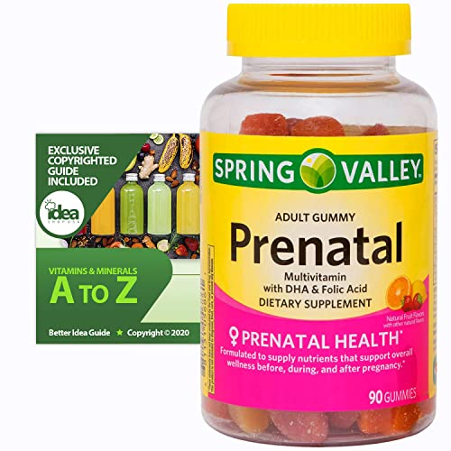 Spring Valley Prenatal Multivitamin Gummies, 90 Ct Bundle with Exclusive Vitamins & Minerals