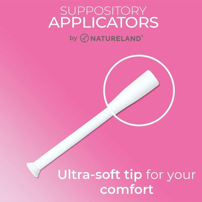 Natureland [40 Count Boric Acid Suppositories 600mg w/ [20 Pack] Vaginal Applicator - Feminine Care