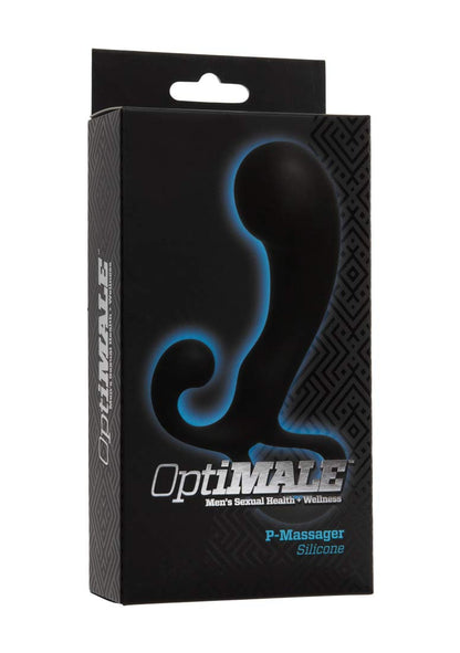 Doc Johnson OptiMALE - P-Massager - Silicone - Prostate and Perenium Stimulator - Black