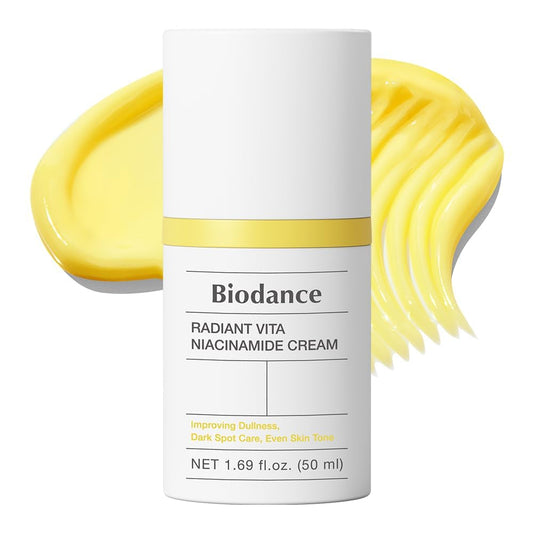 BIODANCE Radiant Vita Niacinamide Cream, Brightening, Dark Spot Correcting, Hydrating Facial Moisturizer with Vitamin C, B12, Korean Skin Care, Mothers Day Gifts | 1.69 fl.oz, 50ml