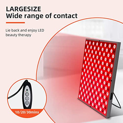 TherapSky Red Light Therapy Device 45W LED Red Infrared Light Therapy Lamp w/Remote Control and Timer