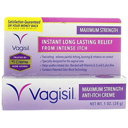 Vagisil Medicated Anti-Itch Creme Maximum Strength - 1oz, Pack of 6
