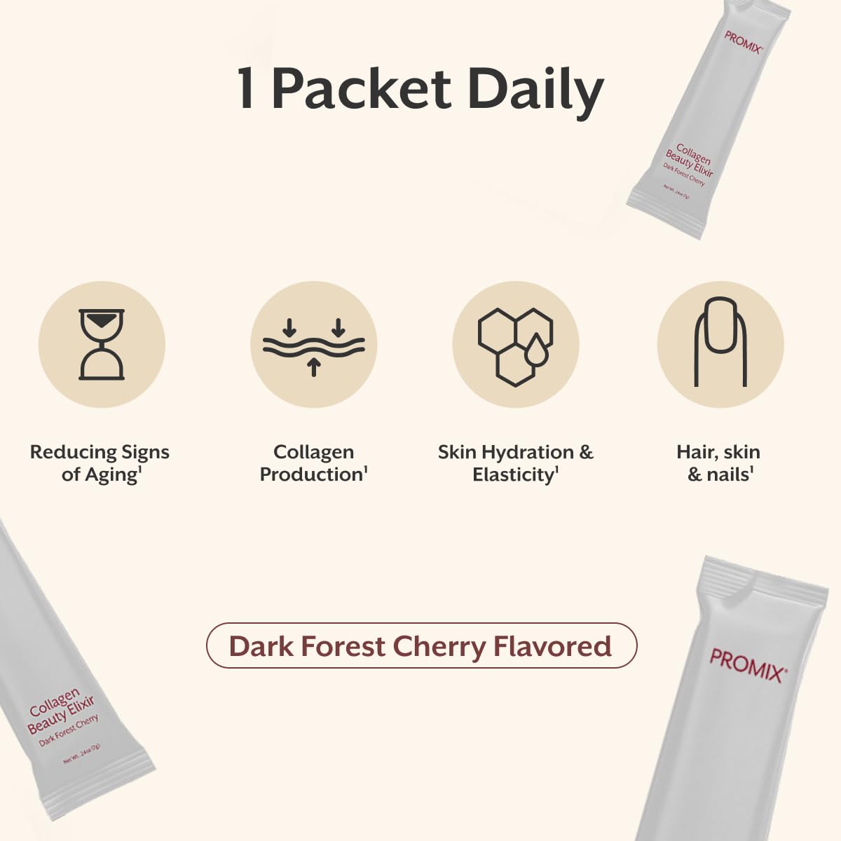 ProMix Nutrition Collagen Beauty Elixir (30 Sticks) - Watermelon (Dark Cherry)