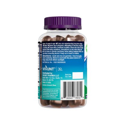 NOTTS Acetaminophen Caplets 50 Count and AXIV VroZzz Melatonin Gummies 10 mg, 60 Count