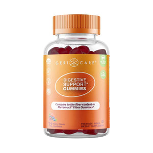 GeriCare Prebiotic Digestive Support, Gummies Compare to Metamucil Fiber Gummies, Berry Flavor, 72 Count, Plant-Based Fiber for Gut Health, Non-GMO