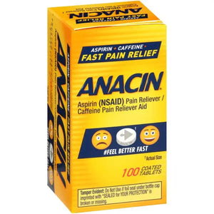 Anacin Fast Pain Relief Pain Reducer Aspirin Tablets, 200 Tabs (Value Pack of 2) ANACINBuy Supplements Australia