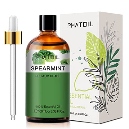 PHATOIL Spearmint Essential Oil 100ML, Pure Premium Grade Spearmint Essential Oils 