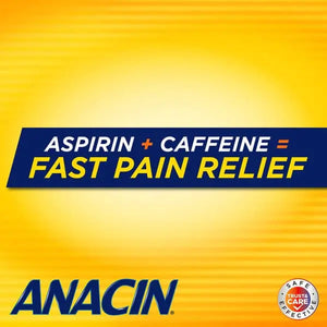 Anacin Fast Pain Relief Pain Reducer Aspirin Tablets, 200 Tabs (Value Pack of 2) ANACINBuy Supplements Australia