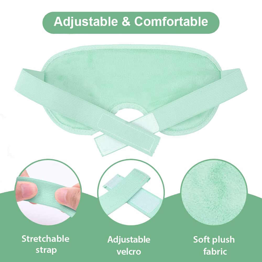 NEWGO Cooling Eye Mask Cold Ice Pack – Puffy Eyes, Dark Circles, Headache & Stress Relief (Blue/Green 2 Pack)